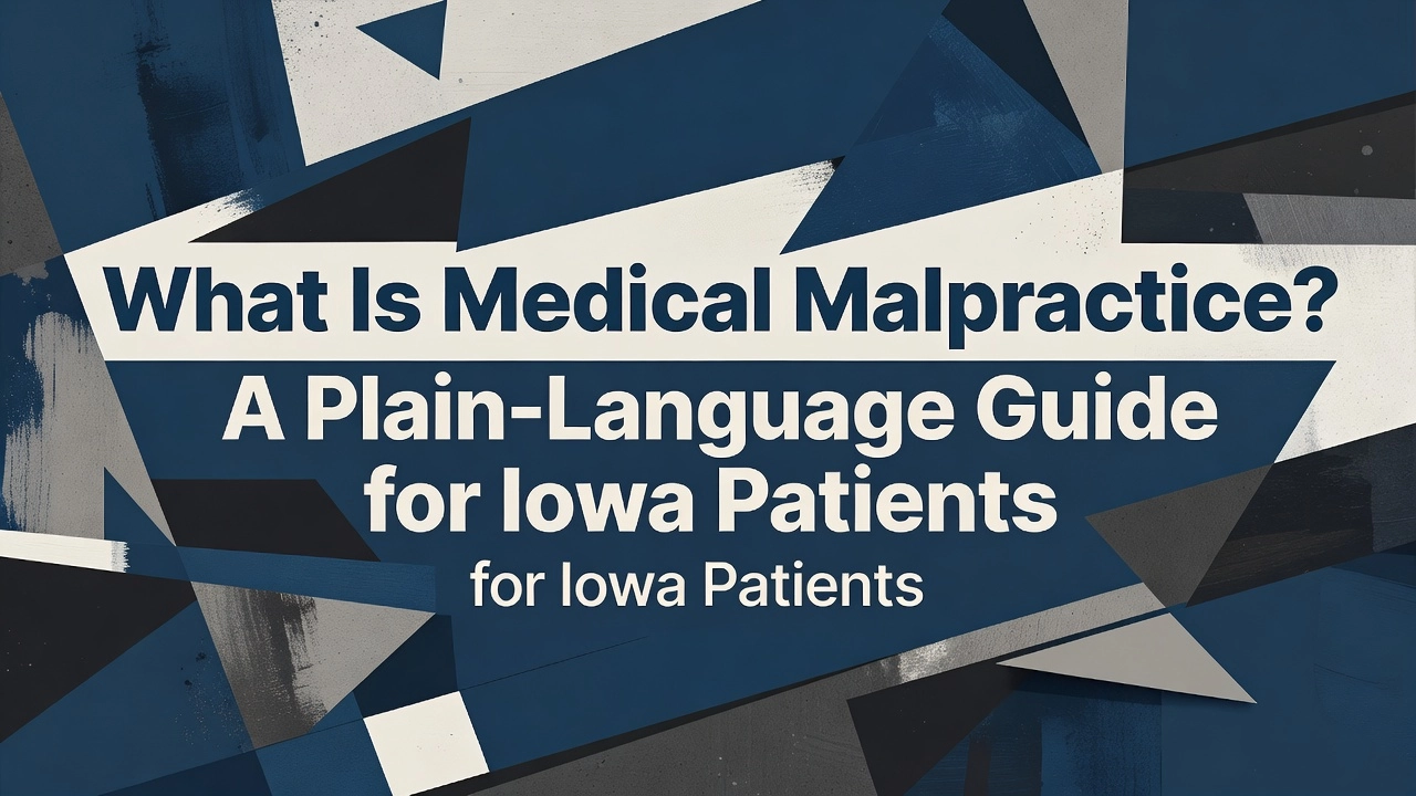 Professional header image for educational tutorial: What Is Medical Malpractice? A Plain-Language Guide for I...